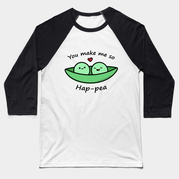 Happy Peas Baseball T-Shirt by happyfruitsart